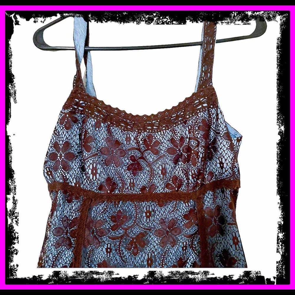 Rabbit Rabbit Rabbit Vintage Midi Satin & Lace Floral Boho Dress NWOT - Picture 11 of 16